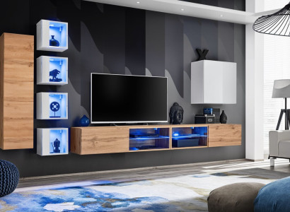 Designer Modern Furniture Wall Shelves TV Lowboard Wall Cabinet Hanging Wardrobe Wooden Furniture